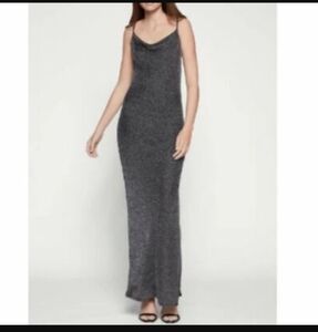 BCBGeneration Black And Silver Maxi Dress